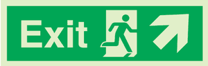 Hovedbilde Exit with arrow - diagonally up right 