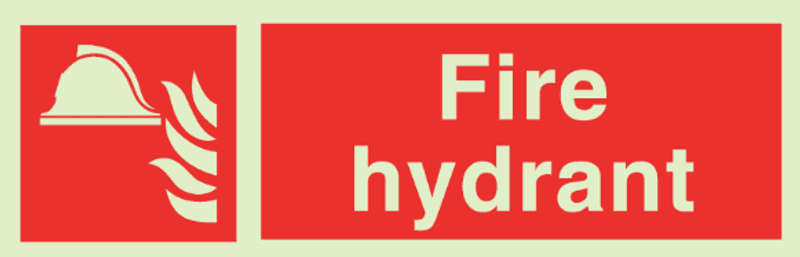 Fire hydrant w text