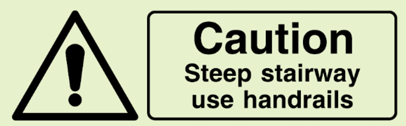 Caution - steep stairway