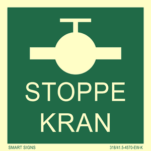 Hovedbilde Stoppekran, aluminium, velg st&oslash;rrelse