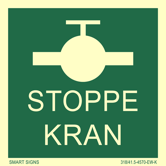 Hovedbilde Stoppekran, aluminium, velg størrelse