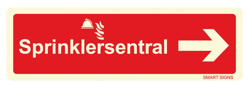Sprinklersentral - pil høyre - PVC