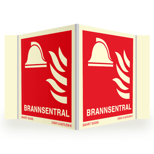 Hovedbilde Brannsentral - Plogskilt, Aluminium