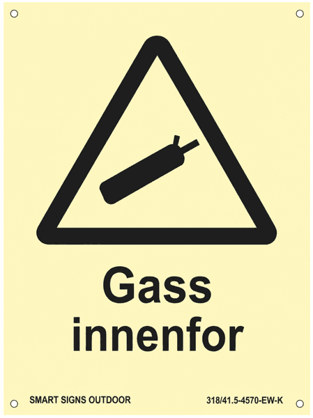 Gass innenfor Outdoor, Aluminium - med skruehull