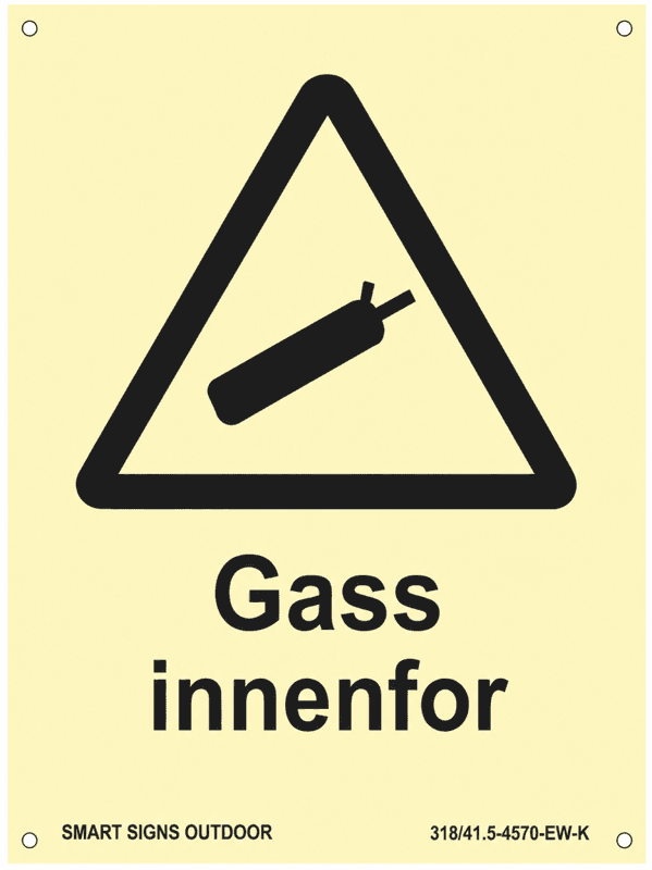 Gass innenfor Outdoor, Aluminium - med skruehull