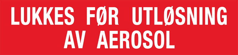 Lukkes før utløsning av aerosol